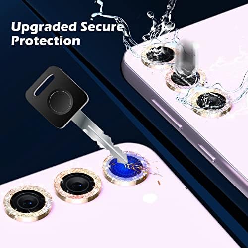 imluckies עבור Samsung Galaxy S23 / S23+ Plus Protector עדשת מצלמה, [Diamond Diamond], 9H אנטי-סקרט זכוכית